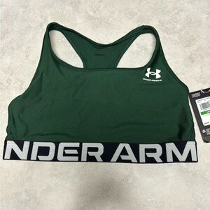 Under Armour Dark Green Sports Bra Size Large - Heat Gear - NWT